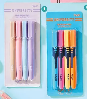 Zakreślacze Kayet University 4-pak promocja w Biedronka