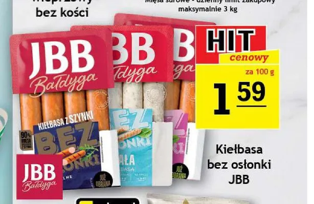 Kiełbasa bez osłonki JBB Bałdyga promocja w Gram Market