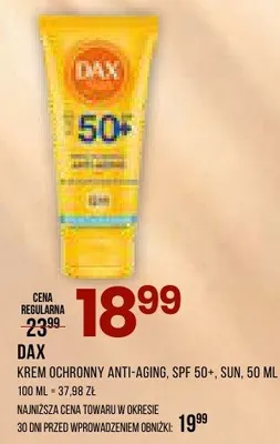 Krem ochronny anti-aging SPF 50+ Sun promocja w Drogerie Natura