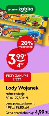 Lody Wojanek Lodowaty promocja w Żabka