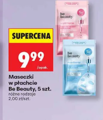 Maseczka w płachcie Be Beauty Ujędrnienie 5-pak promocja w Biedronka