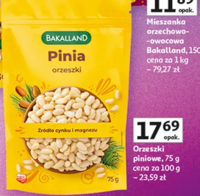 Orzeszki piniowe promocja w Auchan