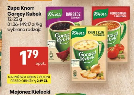 Zupa Knorr Gorący Kubek Krem z kury promocja w Delikatesy Centrum