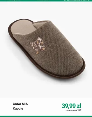 Kapcie Casa Mia promocja w Deichmann
