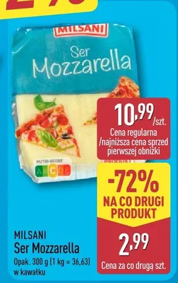 Ser mozzarella promocja w Aldi