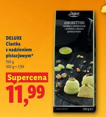 Ciastka z nadzieniem pistacjowym promocja w Lidl