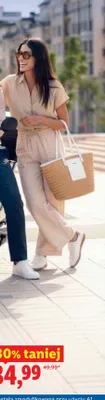 Spodnie damskie wide leg z lnem ESMARA promocja w Lidl