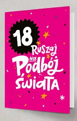 Karnet okolicznościowy Pan Dragon 18 Ruszaj na Podbój Świata promocja w Empik