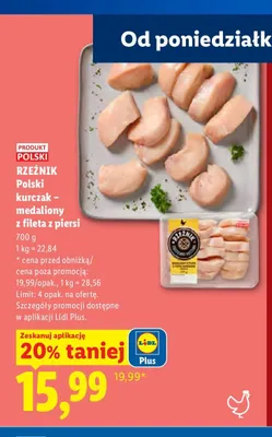 Medaliony z piersi kurczaka Rzeźnik promocja w Lidl