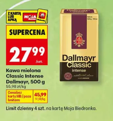 Kawa mielona Dallmayr Classic Intense promocja w Biedronka