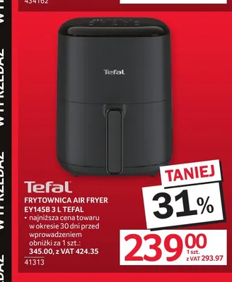 Frytownica Air Fryer Tefal EY145B 3 l promocja w Selgros