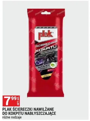 Ściereczki nawilżane do kokpitu nabłyszczające Plak promocja w Merkury Market