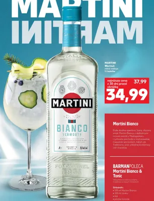 Wermut Martini Bianco promocja w Kaufland