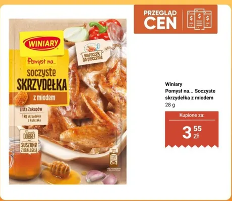 Przyprawa Winiary Pomysł na... Soczyste skrzydełka z miodem promocja w Biedronka