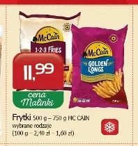 Frytki McCain Golden Longs promocja w MALINKA
