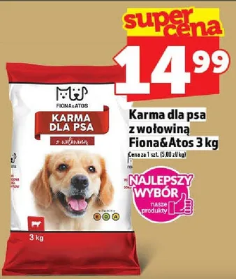 Karma dla psa z wołowiną Fiona&Atos promocja w TOPAZ