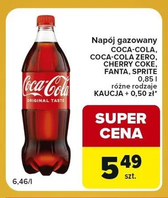 Napój gazowany Cherry Coke promocja w Carrefour Express