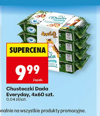 Chusteczki Dada Everyday 4-pak promocja w Biedronka
