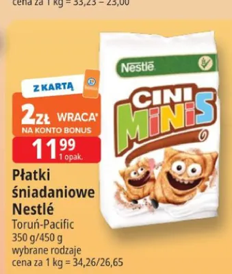 Płatki śniadaniowe Nestlé promocja w Leclerc