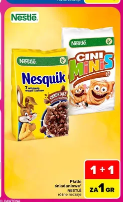 Płatki śniadaniowe Cini Minis Nestlé promocja w Carrefour