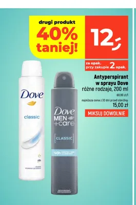 Antyperspirant w sprayu Dove Classic promocja w Dealz
