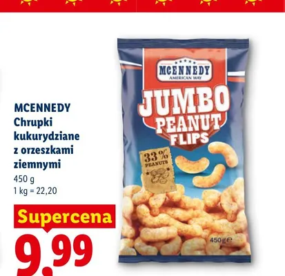 Chrupki kukurydziane z orzeszkami ziemnymi Mcennedy promocja w Lidl