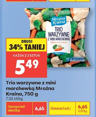 Trio warzywne z mini marchewką Mroźna Kraina promocja w Biedronka