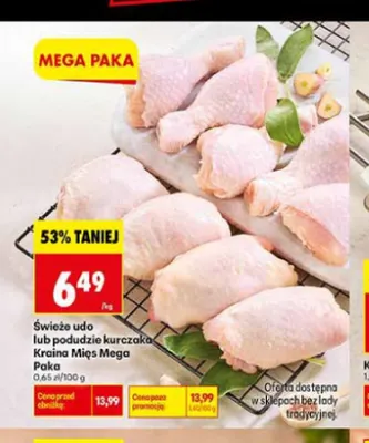 Świeże udo kurczaka Kraina Mięs Mega Paka promocja w Biedronka