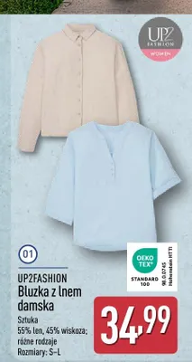 Bluzka z lnem damska UP2FASHION promocja w Aldi