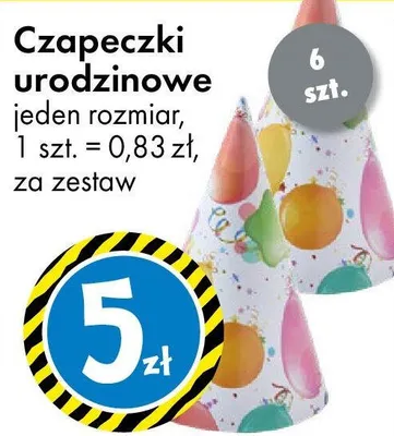 Czapeczki urodzinowe promocja w Tedi