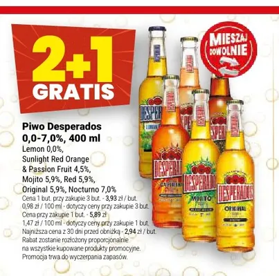 Piwo Desperados Original 5,9% promocja w Twój Market
