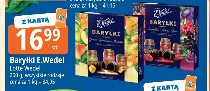 Baryłki E.Wedel promocja w Leclerc