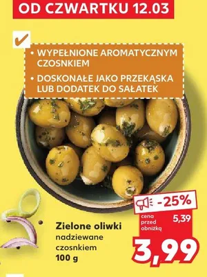 Oliwki zielone nadziewane czosnkiem promocja w Kaufland