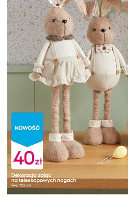 Dekoracja zając na teleskopowych nogach  promocja w Pepco