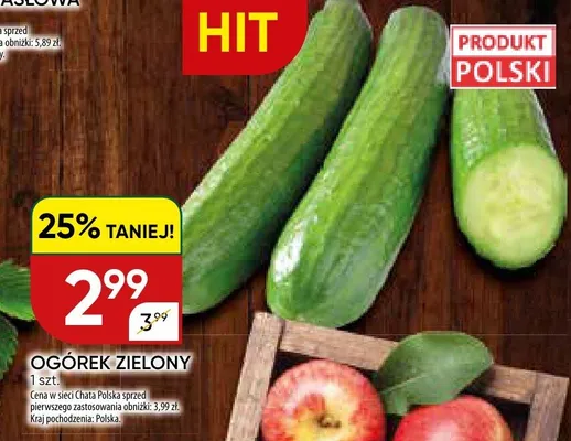 Ogórek zielony promocja w Chata Polska