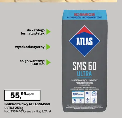 Podkład żelowy Atlas SMS60 Ultra 25 kg promocja w Leroy Merlin
