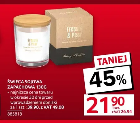 Świeca sojowa zapachowa promocja w Selgros