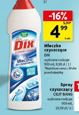 Mleczko czyszczące promocja w Intermarche