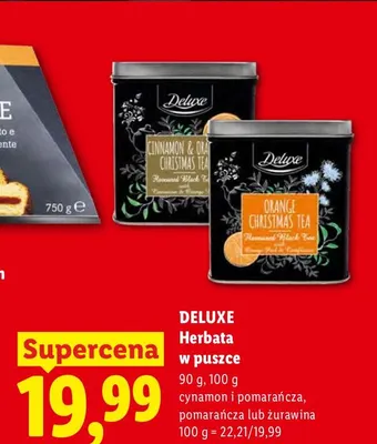 Herbata w puszce cynamon i pomarańcza Deluxe promocja w Lidl