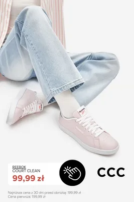 Buty sportowe Reebok Court Clean promocja w CCC