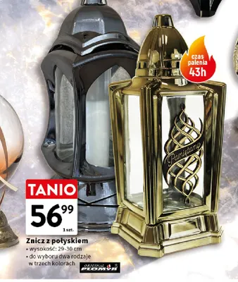 Znicz z połyskiem 29-30 cm Original Płomyk promocja w Intermarche