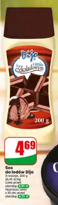 Sos do lodów o smaku czekoladowym Dijo promocja w Dino