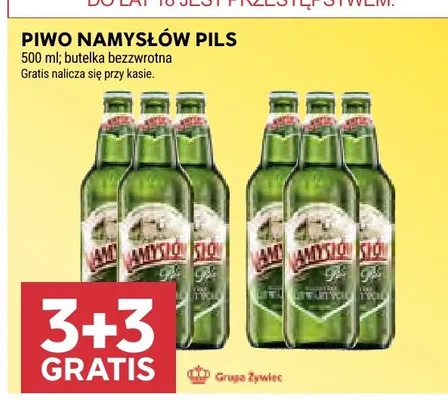 Piwo Namysłów Pils Grupa Żywiec promocja w Stokrotka
