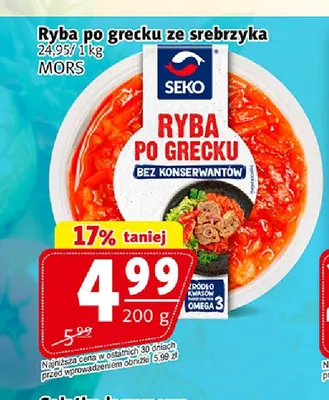 Ryba po grecku ze srebrzyka Mors promocja w Prim Market