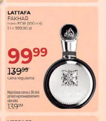 Woda perfumowana Lattafa Fakhar promocja w Drogerie Jawa