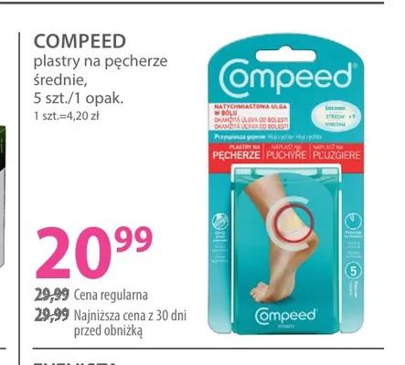 Plastry na pęcherze średnie Compeed promocja w Hebe