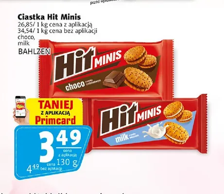 Ciastka Hit Minis choco Bahlsen promocja w Prim Market