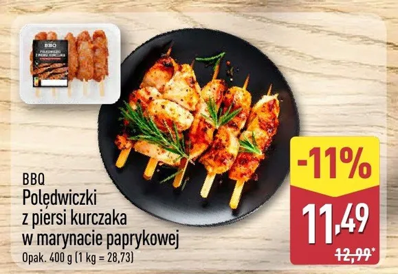 BBQ Polędwiczki z piersi kurczaka w marynacie paprykowej promocja w Aldi