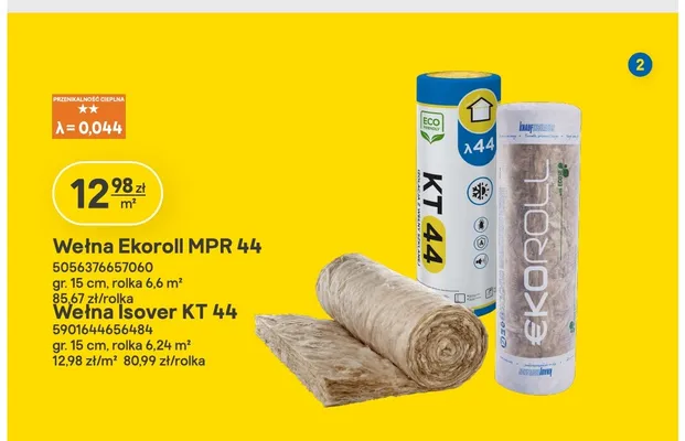 Wełna Ekoroll Mpr promocja w Castorama