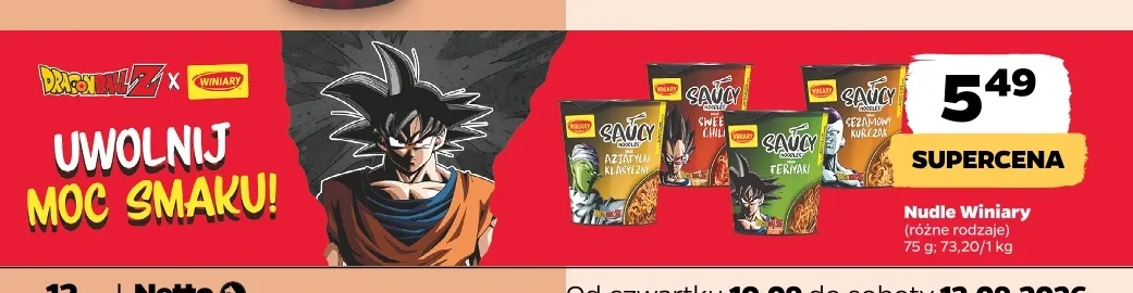 Nudle Winiary teriyaki promocja w Netto